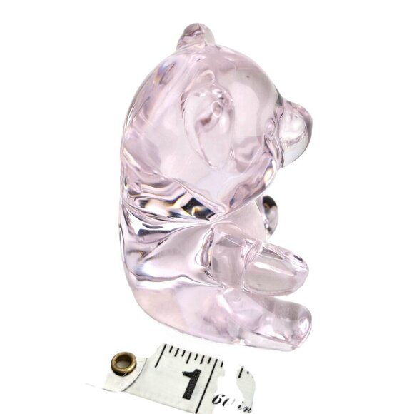 Set Of 2 Oneida 24% Lead Crystal Pink Teddy‎ Bear & Seal Figurine Paperweights - Picture 14 of 15